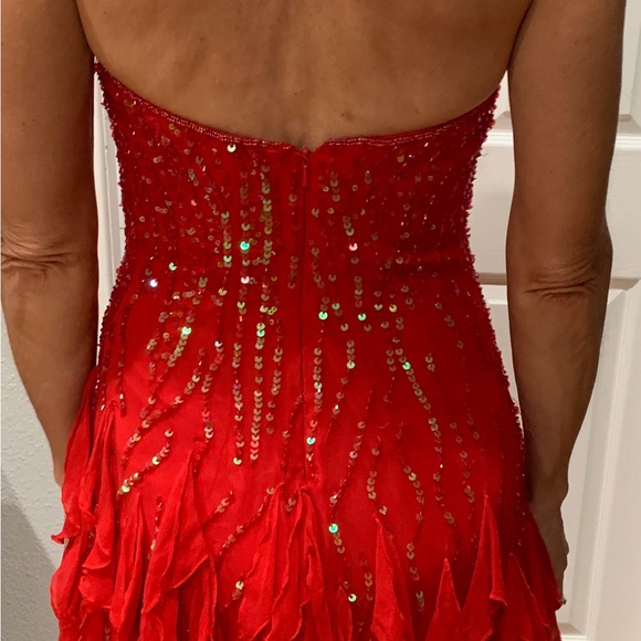 Red Sequin Dress - Picture 3 of 4